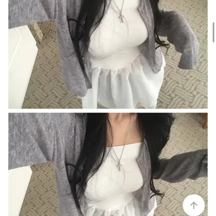 [BUNJANG] Looks You Soft Inner Knit Loose Fit Cardigan / 새상품 룩스유 여리 여름 루즈핏 가디건 그레이