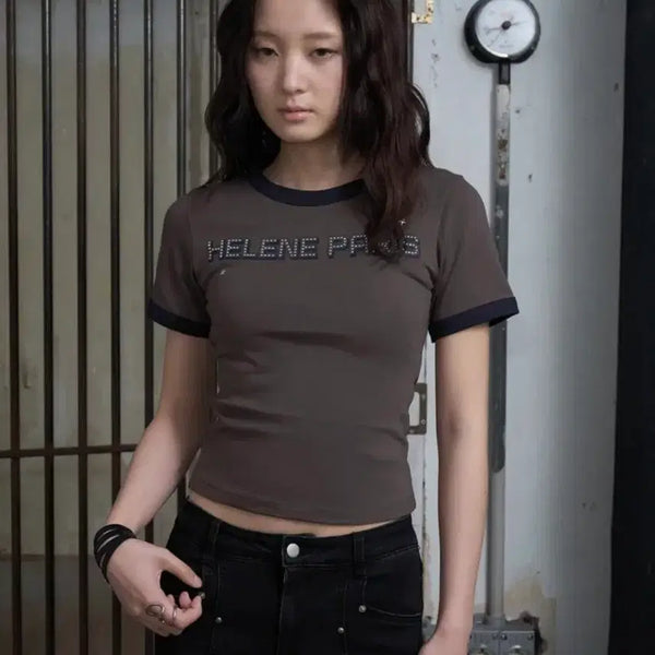 [BUNJANG] Helene Paris Disco Artwork Half T-Shirt / 헬레네파리스 디스코 아트워크 하프 티셔츠