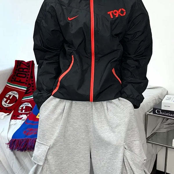 [BUNJANG] Nike Total 90 Storm-FIT Windbreaker Jacket M / 나이키 블랙 토탈 90 스톰핏 바람막이 M