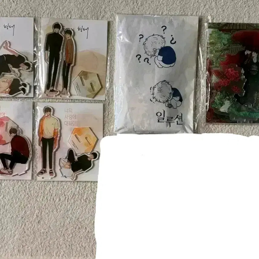 [BUNJANG] Park No Duck "Form of Sympathy" & "About Your Love" Acrylic Set / 모펀 박노덕 동정의형태 너의사랑에 아크릴4종 외에 일괄