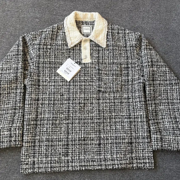 [BUNJANG] Wooyoungmi Black Check Casual Summer T-Shirt / 우영미  티셔츠   블랙 체크  캐쥬얼 여름
