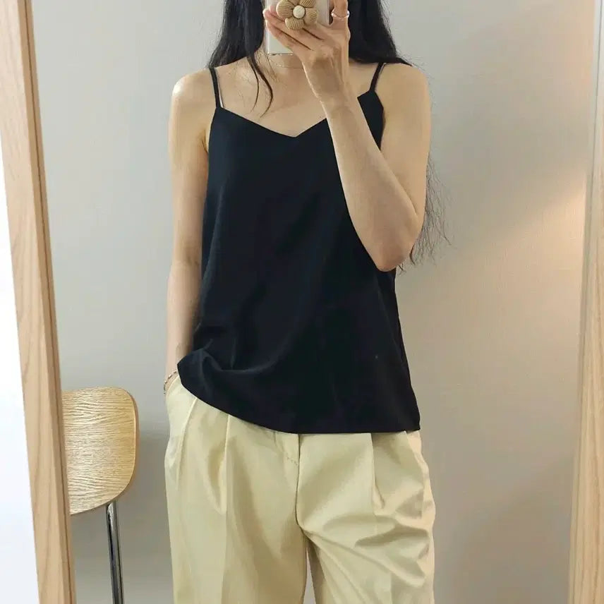 [BUNJANG] Roem Women's Black Strap Blouse M / (M)로엠 여성 끈 나시 블라우스 블랙 E7W3531