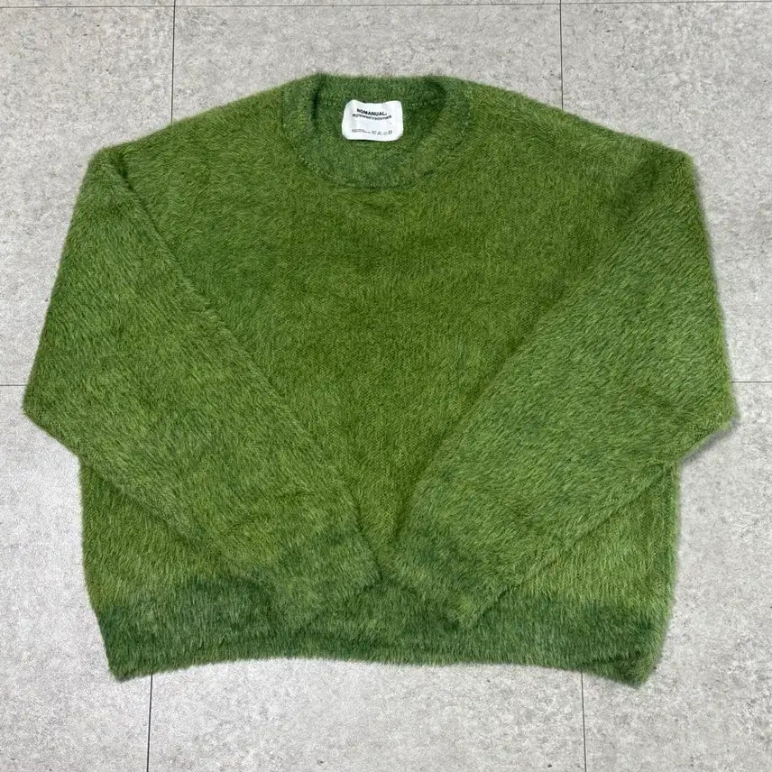 [BUNJANG] No Manual Hairy Knit Green L / 노메뉴얼 헤어리 니트 그린 L 새상품