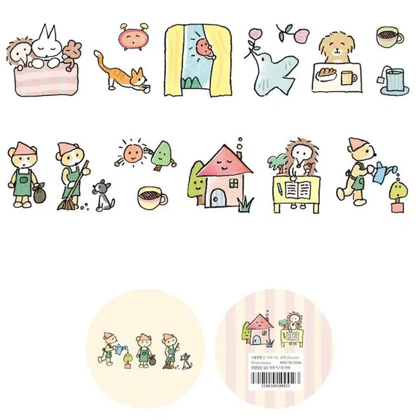 [BUNJANG] TAPTAPTAP 2 Pattern Kiss Cut Stickers / 탭탭탑탑 2패턴 700원 데굴데굴 일상 키스컷 원가띵