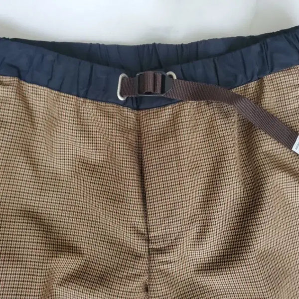 [BUNJANG] Kolor Beacon Houndstooth Check Banding Easy Slacks / Kolor beacon 하운드투스체크 밴딩 이지슬랙스 컬러 비콘