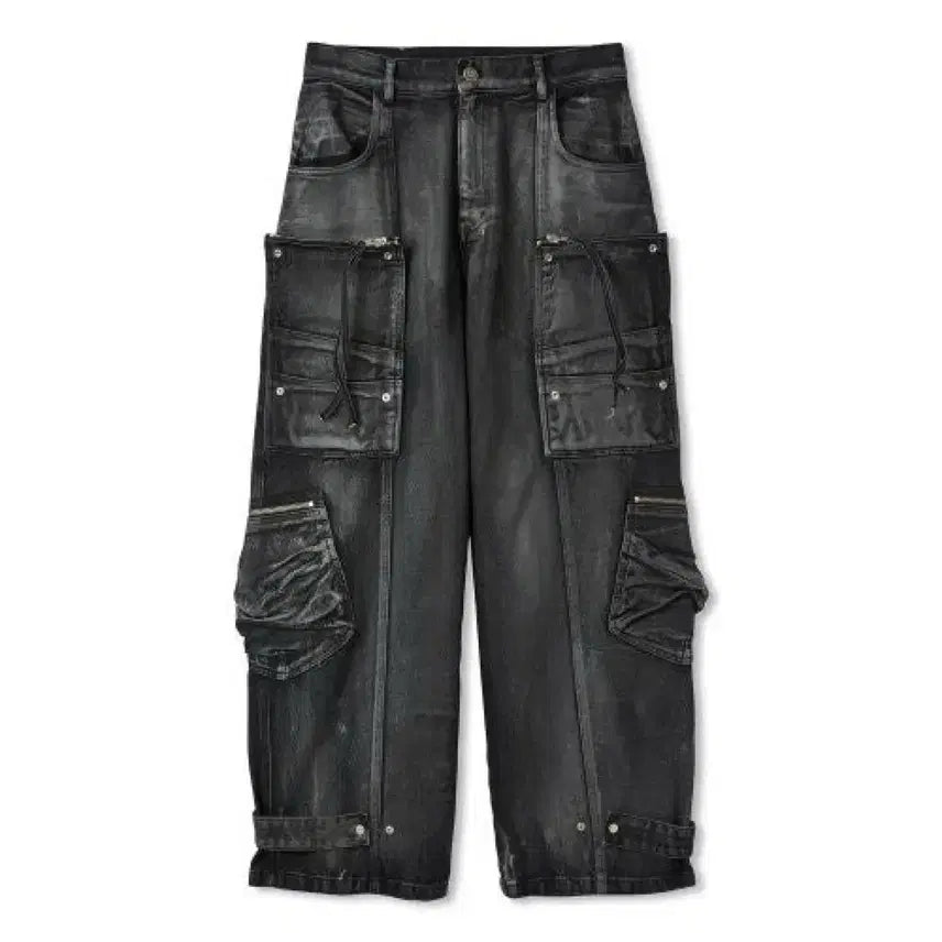 [BUNJANG] DNSr Two-Face Multi-Cargo Pants Black XL / Dnsr 투페이스 멀티카고 팬츠 블랙 xl