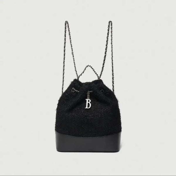 [BUNJANG] The Barnet Tweed Backpack Chain Bag / 더바넷 트위드 백팩 체인백(세번착용)