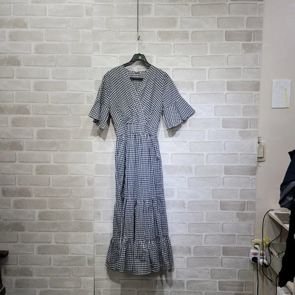 [BUNJANG] Checkered Dress Free Size / ㅊ128 체크 원피스 F