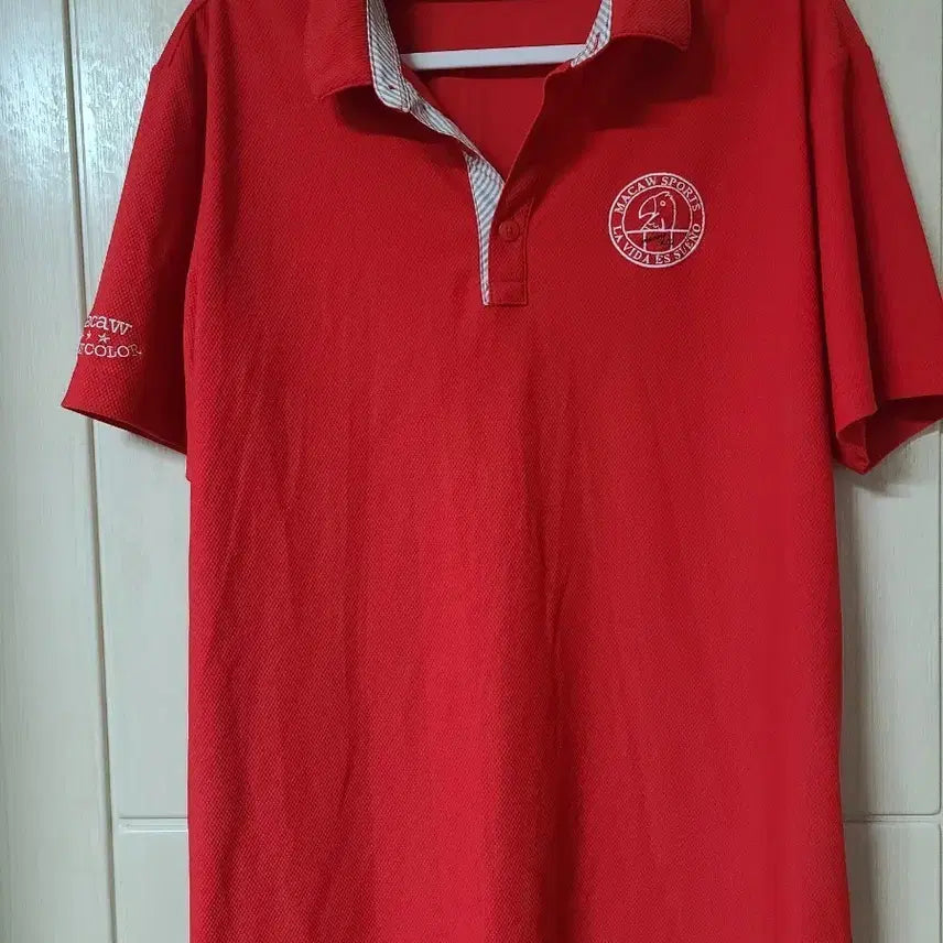 [BUNJANG] Mako Sports Men's Golf Polo T-Shirt Red Size 100 / 마코 스포츠 카라티 100(30) 레드