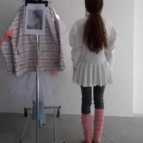 [BUNJANG] Freckle Waffle Flare Sweatshirt Dress / 프레클 와플 플레어 맨투맨 원피스