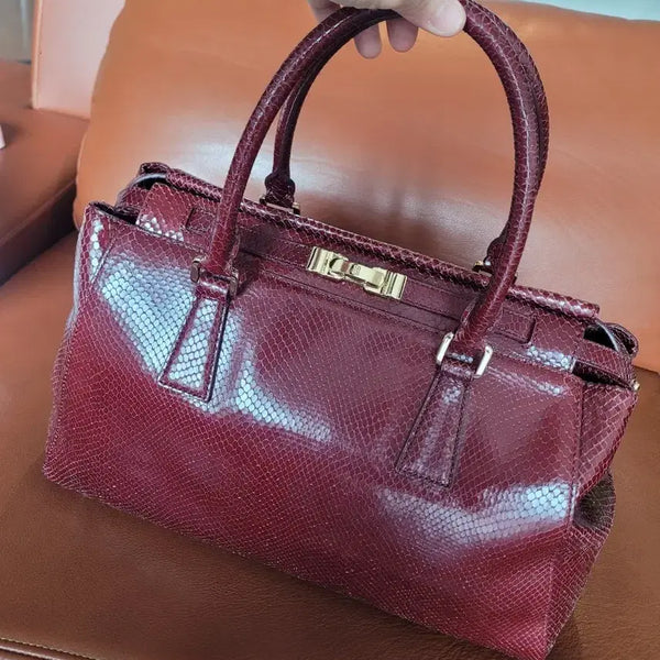[BUNJANG] DAKS Real Python Doctor Bag / DAKS 리얼 뱀피 닥터백