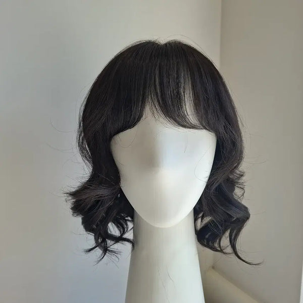 [BUNJANG] S-Curl Short Cut Full Wig, Natural Brown / S컬 단발컷 통가발