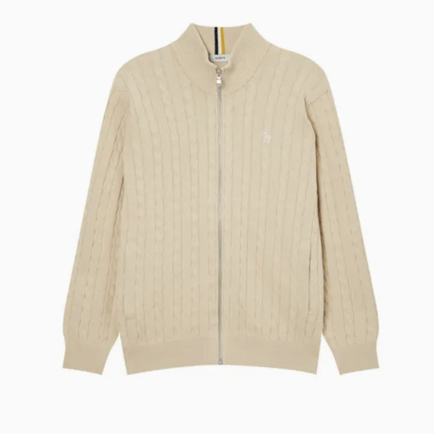 [BUNJANG] Hazzys 24ss Cable Zip-Up Cardigan / 100)24ss 헤지스 케이블 집업 가디건