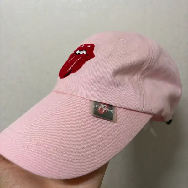 [BUNJANG] Rolling Stones Pink Ball Cap Hat / 롤링스톤즈 핑크 볼캡 모자