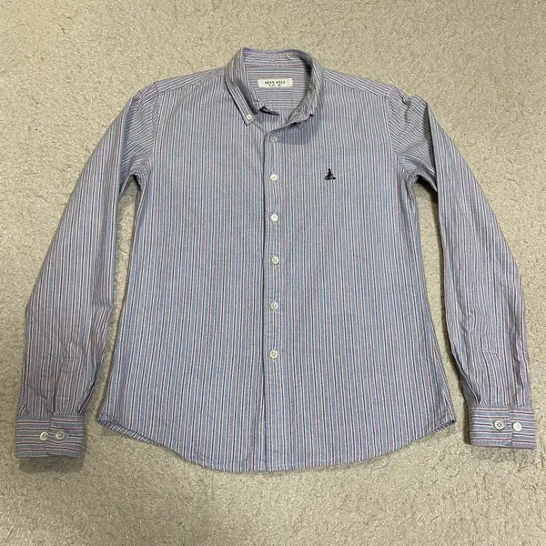 [BUNJANG] Beanpole Striped Long-Sleeve Shirt Size 85 / 빈폴 스트라이프 긴팔 셔츠 85