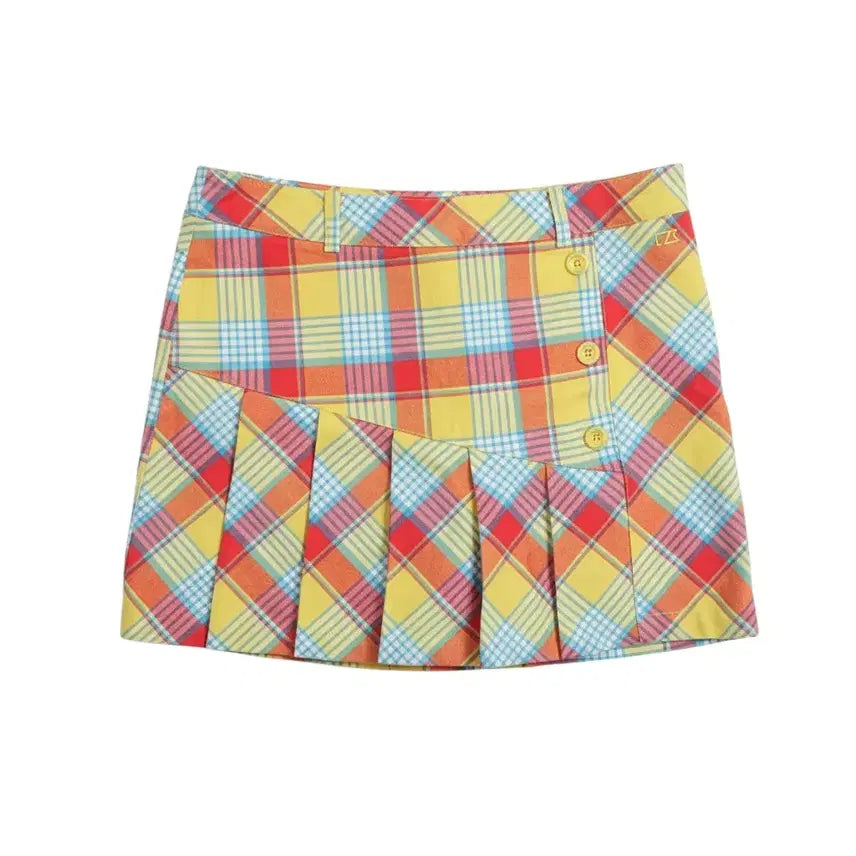 [BUNJANG] Cutter & Buck Women's Plaid Golf Skirt / 여성67/ 커터앤벅 체크패턴 골프스커트