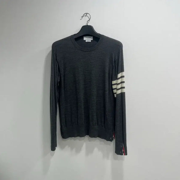 [BUNJANG] Thom Browne Merino Wool Knit Sweater (Size 5) / [5SIZE]톰브라운 사선완장 메리노울 니트 그레이