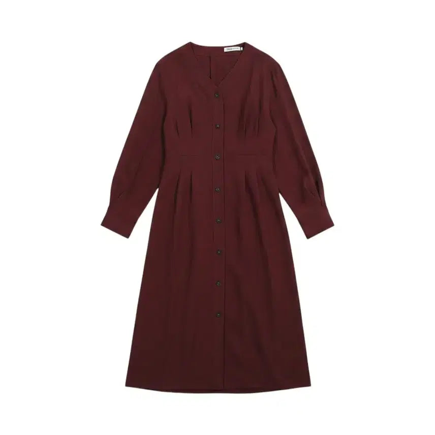 [BUNJANG] MISO Burgundy Balloon Shirt Dress / 여성M/ 텍새 미쏘 버건디 벌룬 셔츠원피스