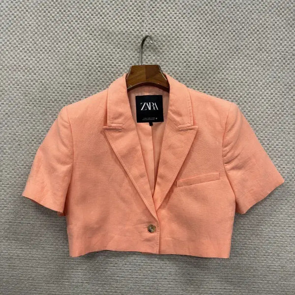 [BUNJANG] ZARA Cropped Blazer Jacket - Medium / 자라 ZARA 크롭 블레이저 자켓 M D02771
