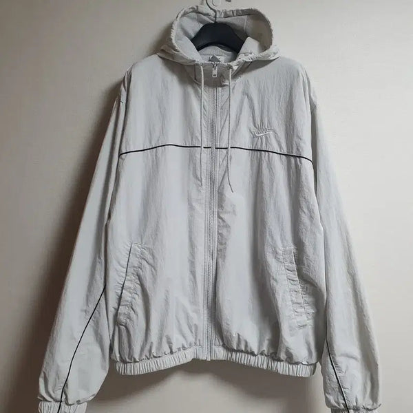 [BUNJANG] Nike Club Athlete Hoodie Jacket Light Grey / 나이키 클럽 애슬래트 후디 재킷 라이트 그레이 L