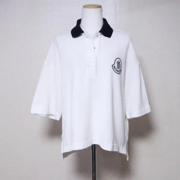 [BUNJANG] Moncler Women's Oversized Short-Sleeve T-Shirt White / 몽클레어 여성55 오버핏 반팔 티셔츠
