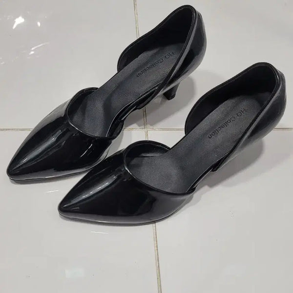 [BUNJANG] HQ Collection Black Stiletto Pumps - Size 235 / 블랙 펌프스 스텔레토힐 235