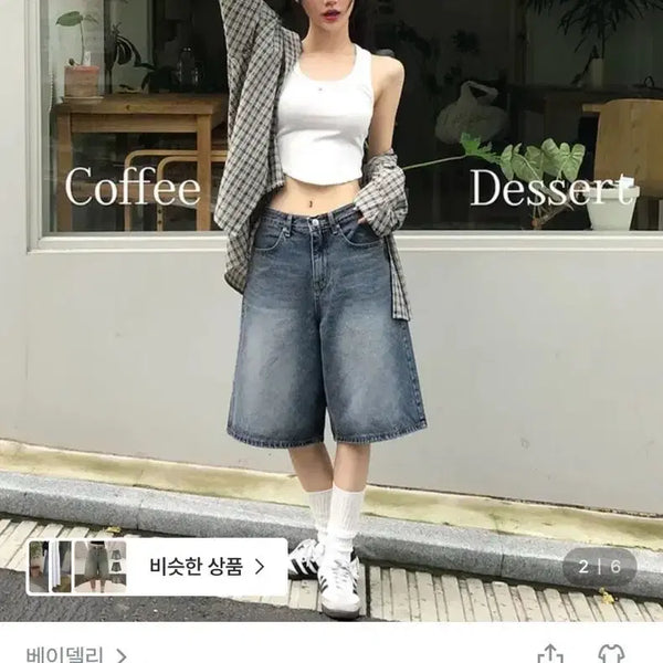 [BUNJANG] Badelly Bermuda Denim Shorts - Blue, Size M / 베이델리 버뮤다 데님 반바지 청 M
