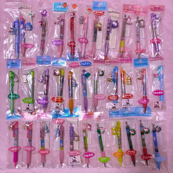 [BUNJANG] Vintage Hello Kitty Stationery - Ballpoint Pens & Mechanical Pencils / 고전 키티 키티스트랩 키티 볼펜 샤프 빈티지 문구 행운역 불상 마멜