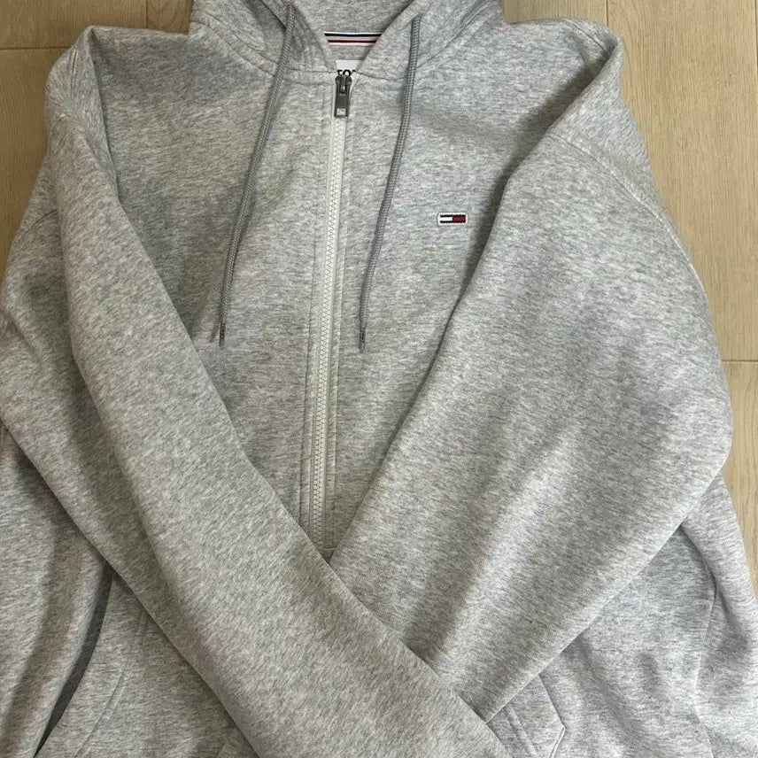[BUNJANG] Tommy Jeans Grey Hoodie / 타미진스 그레이 후드집업