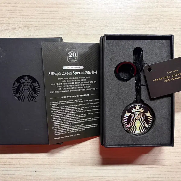 [BUNJANG] Starbucks 20th Anniversary Special Mother-of-Pearl Card Keyring / [새상품] 스타벅스 20주년 Special 자개 카드 키링