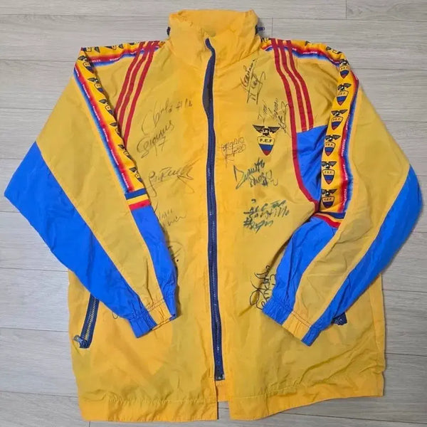 [BUNJANG] 2002 Korea-Japan World Cup Ecuador National Team Signed Jacket L / 2002 한일 월드컵 에콰도르 국가대표 싸인 자켓 L