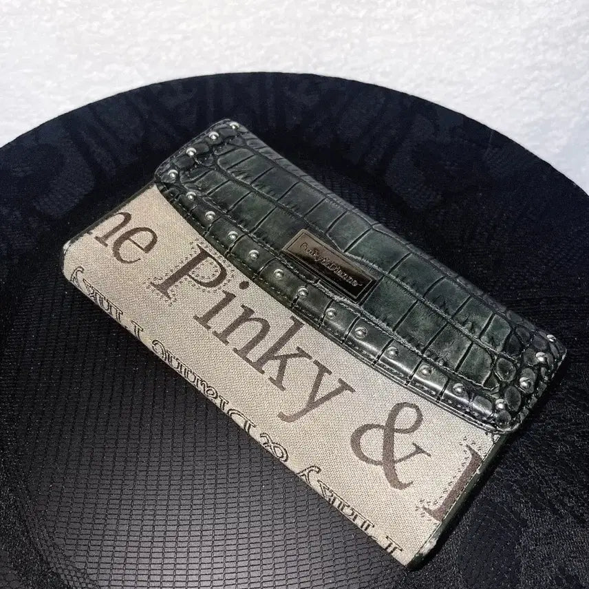 [BUNJANG] Pinky&Dianne Crocodile Studded Long Wallet / Pinky&Dianne 핑키앤다이안 스터드 장지갑 오네갸루 y2k 펑크