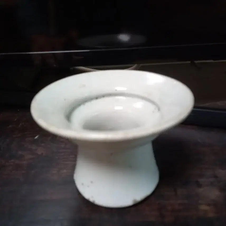 [BUNJANG] Joseon Dynasty White Porcelain Cup Stand Antique / 백자 잔대 골동품