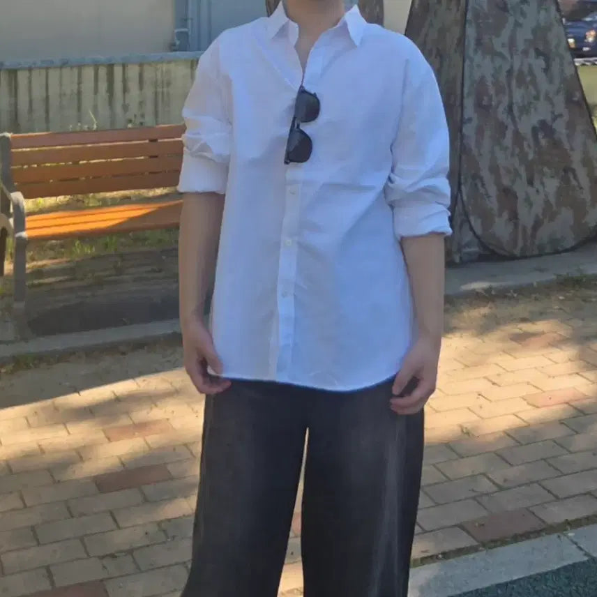[BUNJANG] High-Quality Men's White Shirt / 고퀄리티 남성 화이트 셔츠