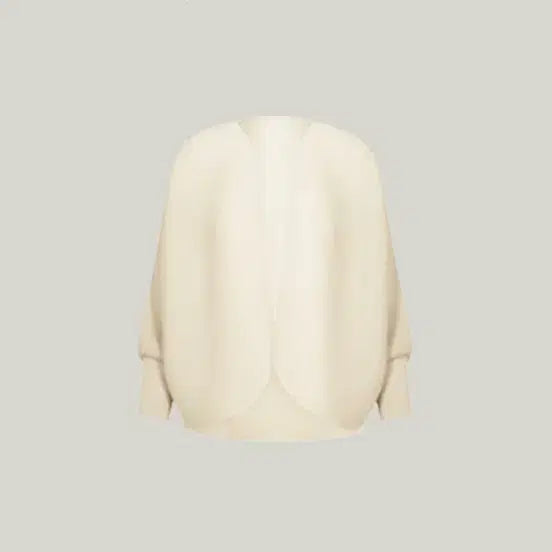 [BUNJANG] Jademong Glow Asymmetric Rayon Cardigan Vanilla / 제이드몽 글로우 언발 가오리 가디건 바닐라