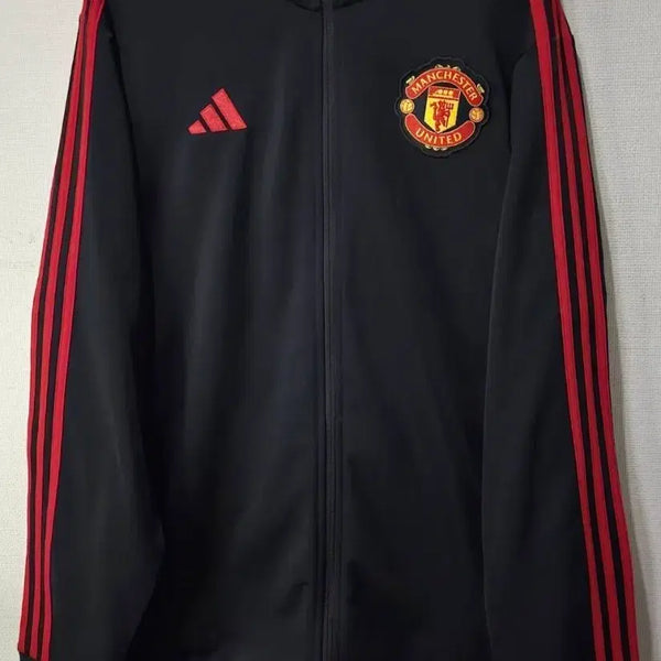 [BUNJANG] Adidas Manchester United Red & Black Track Top Jersey Zip-up / 아디다스 맨체스터 유나이티드 맨유 검빨 트랙탑 져지집업 110~115