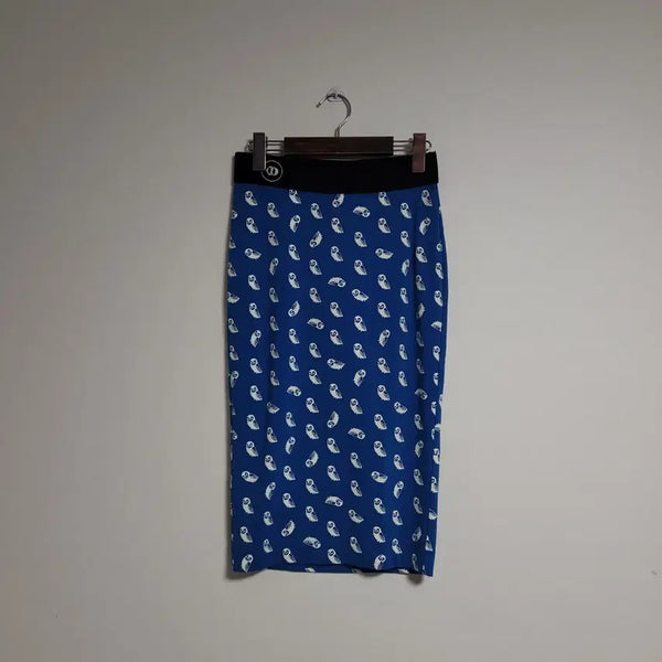 [BUNJANG] Lucky Chouette Pattern Midi Skirt / (28) LUCKY CHOUETTE 럭키슈에뜨 패턴 스커트 밴딩