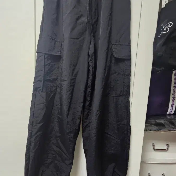 [BUNJANG] String Cargo Jogger Pants Black / 새상품/블랙 스트링 카고 조거팬츠