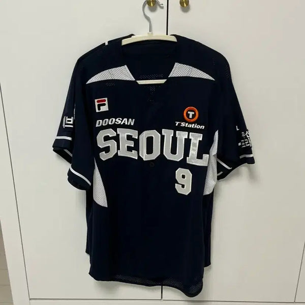 [BUNJANG] Doosan Bears Fila Seoul Authentic Jersey - Park Junyoung #9 / 두산베어스 휠라 서울 유니폼