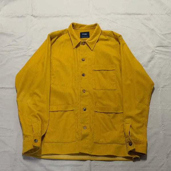 [BUNJANG] Drake's Yellow Corduroy Overshirt / 드레익스 옐로우 코듀로이 오버셔츠