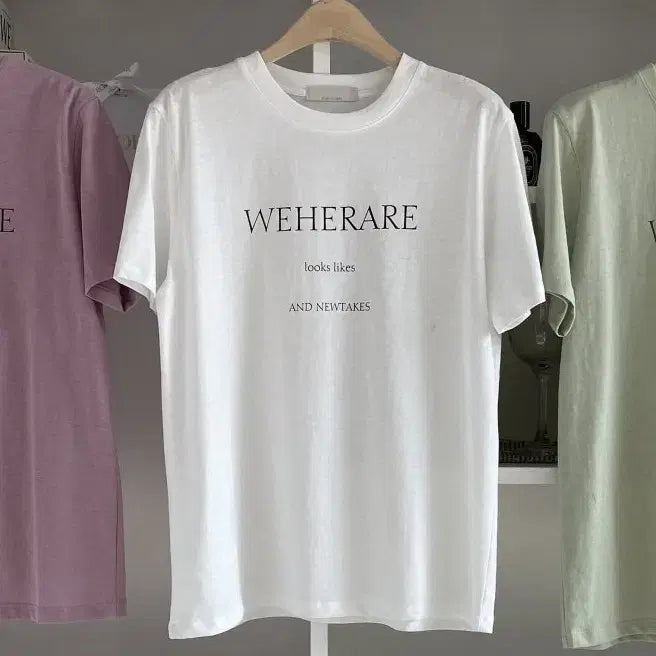 [BUNJANG] Cotton Lettering Short-Sleeve T-Shirt / (국내제작) 코튼 레터링 반팔티_아이1