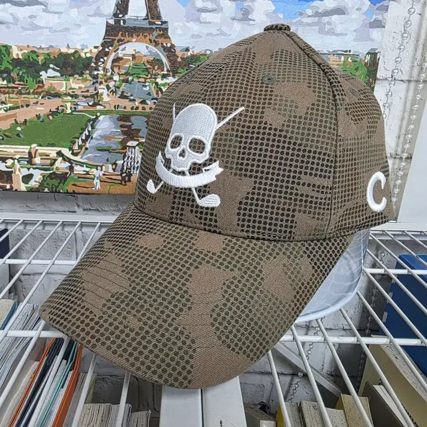 [BUNJANG] Chukuchu Men's Golf Cap Skull Camo Military Golf Ball Cap (Free Size) / 츄쿠츄 남성골프모자 스컬 해골 카모 밀리터리 골프 볼캡 (프리) KG97