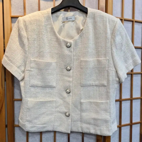 [BUNJANG] Blossom Short Sleeve Jacket Ivory / BLOSSOM  쟈켓