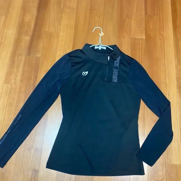 [BUNJANG] Master Bunny Women's Unbalanced Zipper Cool Collar T-shirt Black / 마스터바니여성언발란스지퍼쿨카라티셔츠0(55-55반)
