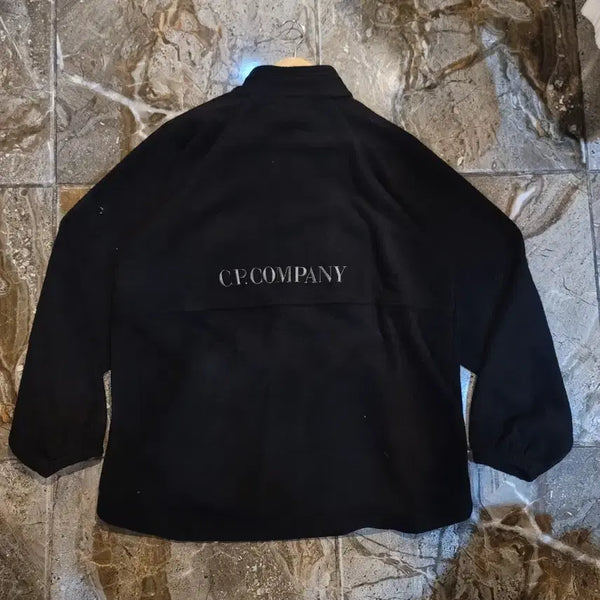 [BUNJANG] Vintage 80s CP Company Back Logo Black Fleece Jacket / 80's~ 빈티지 CP컴퍼니 백로고 블랙 플리스 자켓