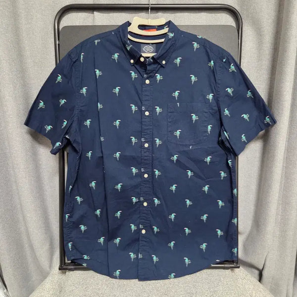 [BUNJANG] St. John's Bay Vintage Flamingo Pattern Short Sleeve Shirt XL / St Johns Bay 빈티지 반팔 셔츠 XL(105)