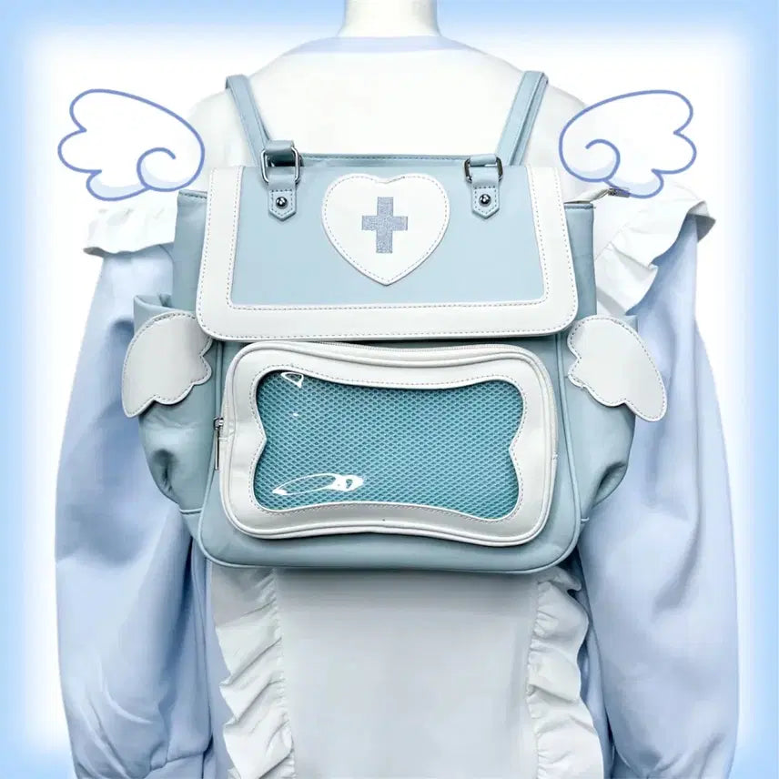 [BUNJANG] Tenshi-kei Medical Backpack / 천사계 서브컬쳐 메디컬 백팩 (섭컬 미즈이로 양산형 지뢰계 가방)