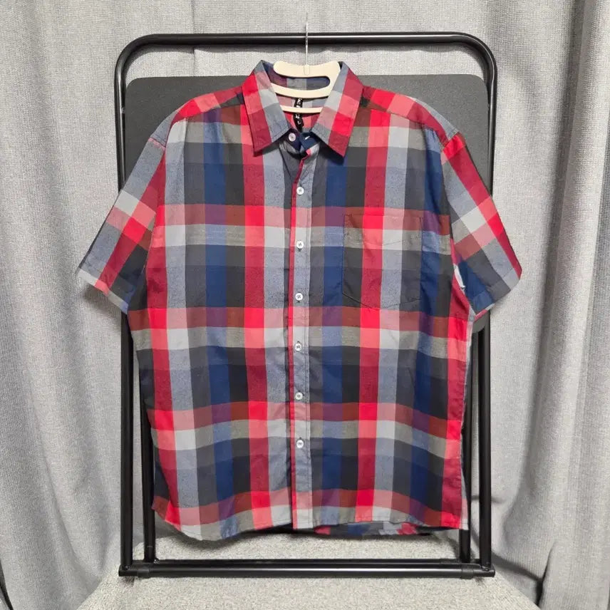 [BUNJANG] True Rock Vintage Check Short Sleeve Shirt L / True Rock 빈티지 반팔 체크 셔츠 L(100)
