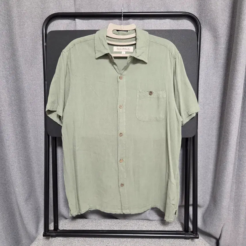 [BUNJANG] Japanese Vintage Smoke Green Half-Sleeve Shirt L / Japanese vintage 반팔 셔츠 L(100)