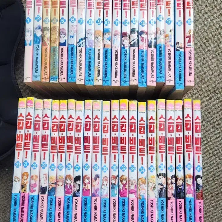 [BUNJANG] Skip Beat! Manga Volumes 1-19 (Damaged) & 20-41 (Good Condition) + Hana to Yume ALL STAR Magazine 2008 Issue 20 with Sticker Book / 스킵비트 1~41권 (38권 누락) 만화책 + 씰북 판매합니다.